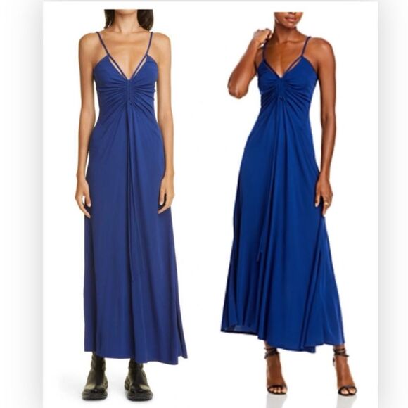 Proenza Schouler White Label Matte Crepe Spaghetti Maxi Dress NWT $550 - Picture 2 of 5